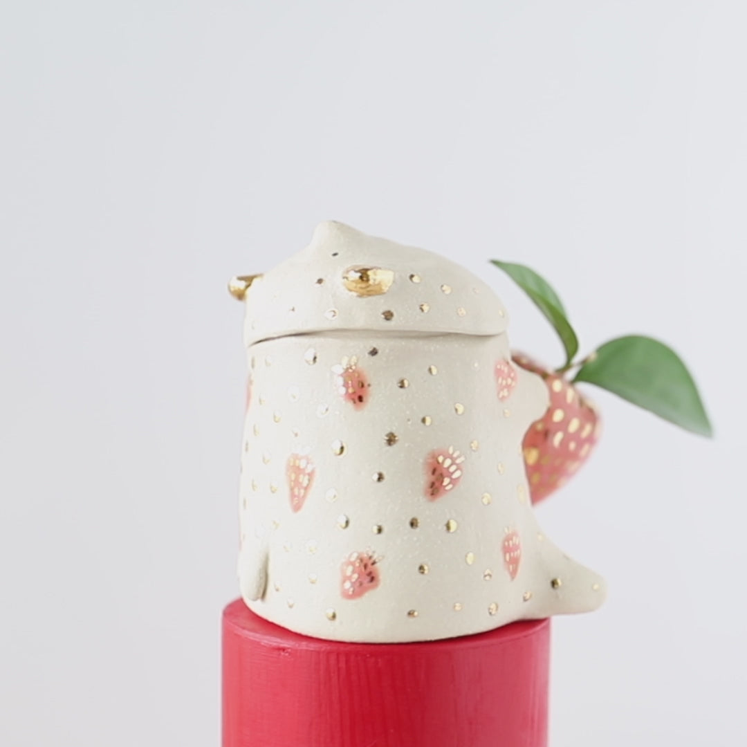 Strawberry Bear Trinket Box